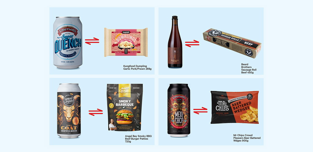 Top 30 beers and snack matches