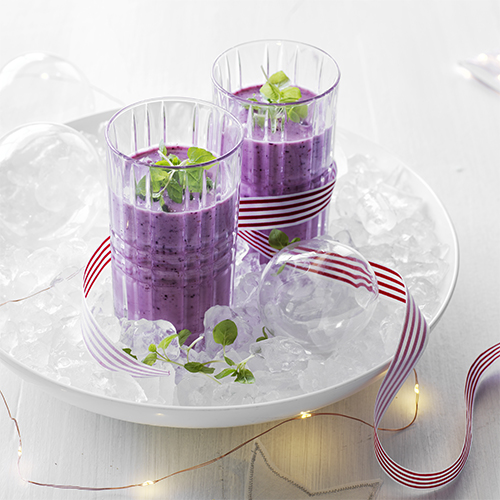 Vegan summer berry lassi