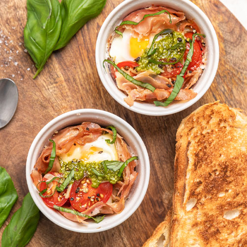 microwave caprese cups