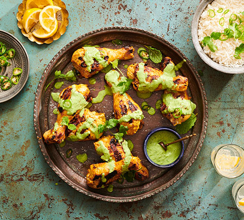 Indian-inspired BBQ chicken drumsticks