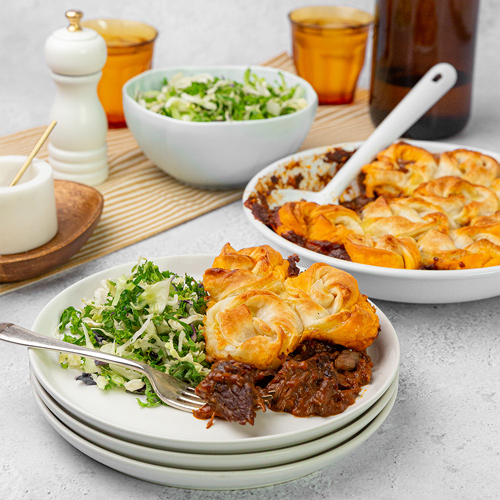 Steak and cheese pie