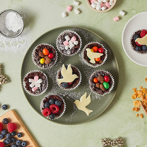 Chocolate cornflake nests