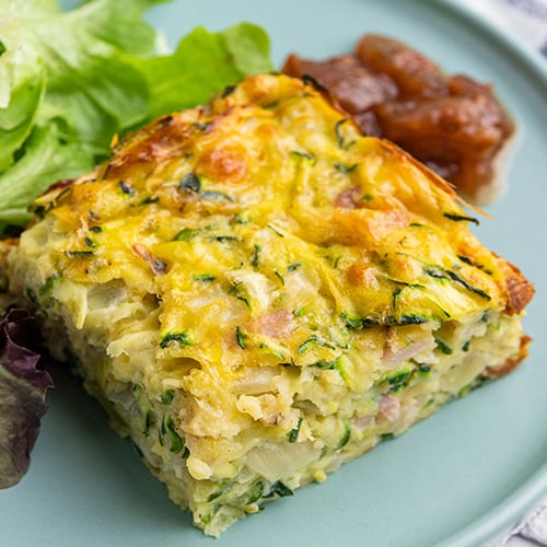 courgette and bacon slice