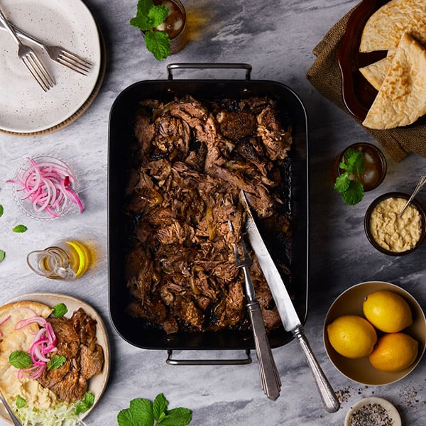 Shawarma-inspired roast lamb